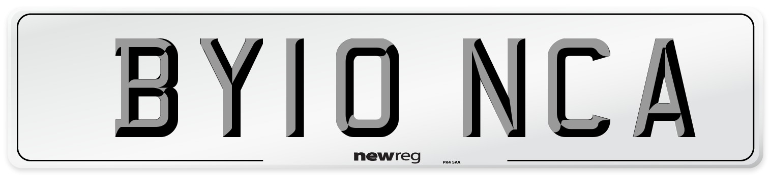 BY10 NCA Number Plate from New Reg